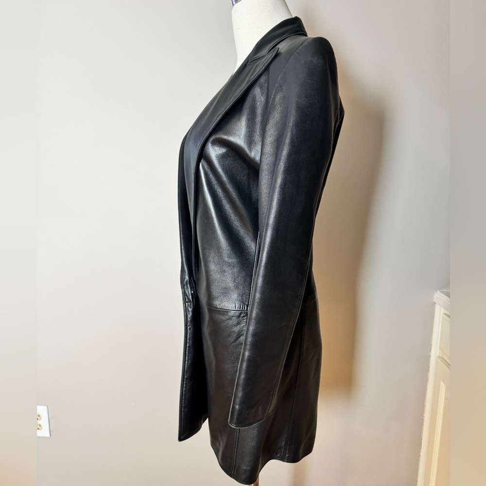 Vintage Gianni Versace black lambskin leather blazer jacket, fw 1997 - RARE! - Picture 6 of 13